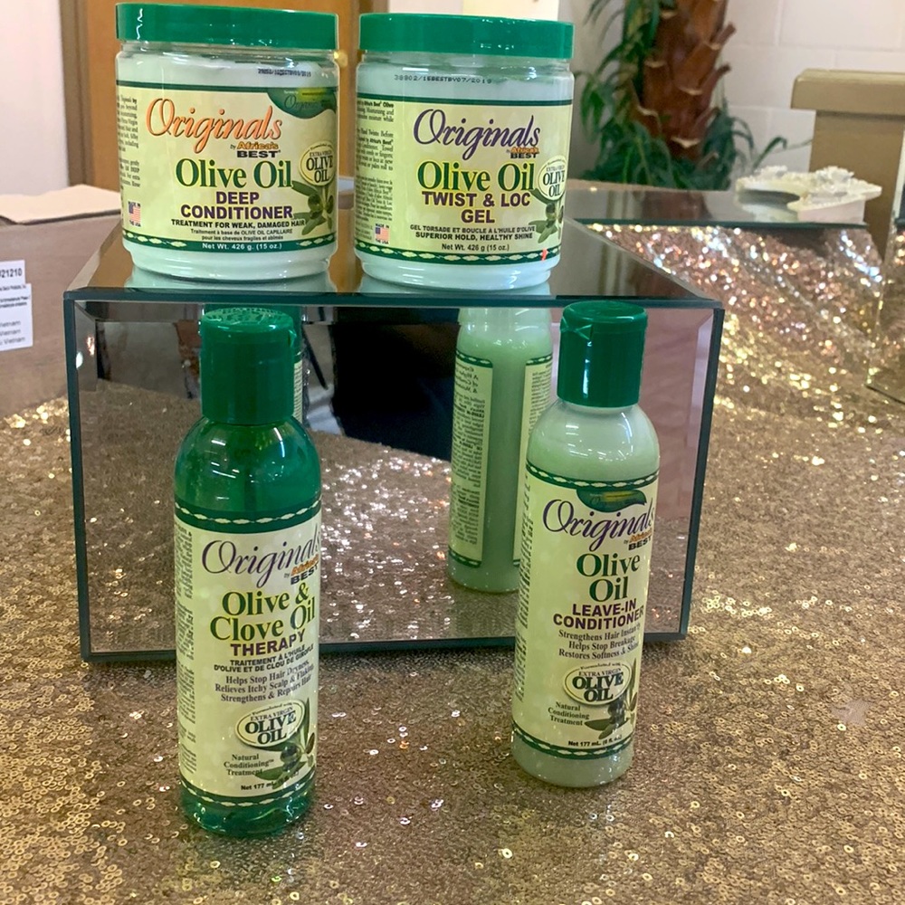 ORIGINALS by Africa’s Best deep cond,clove oil, leave-in cond, twist&loc gel set